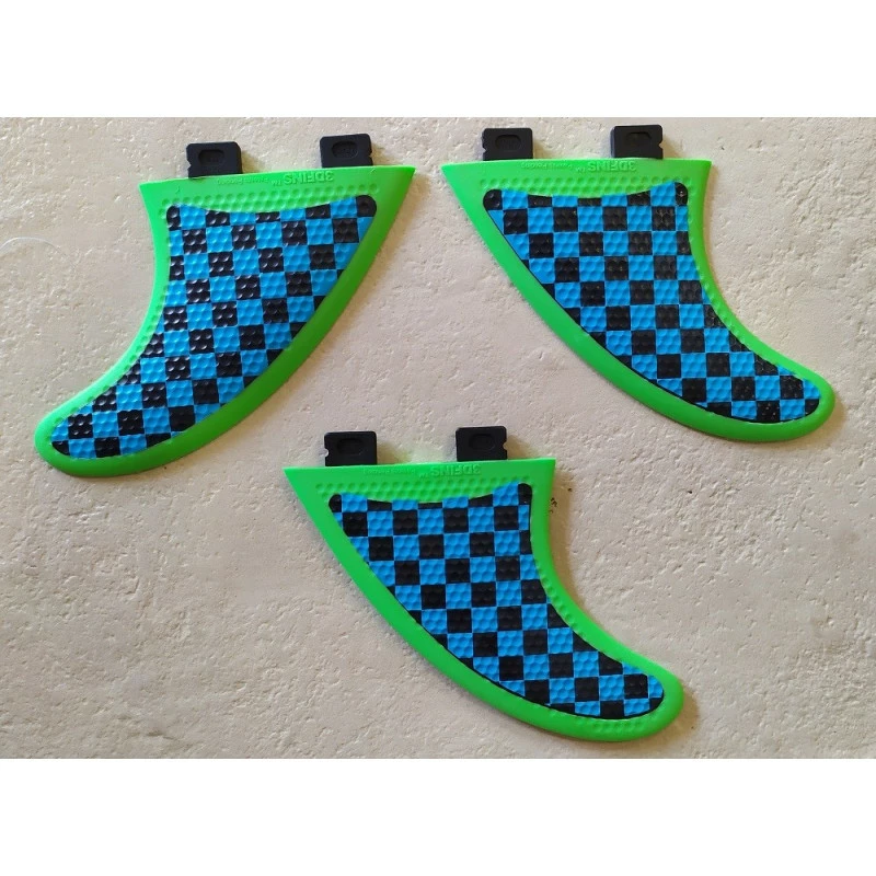 Ailerons Thruster 3DFINS FCS1 Blue Checker 2 Ailerons Thruster 3DFINS FCS1 Blue Checker – Image 2