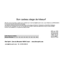 Bon Cadeau Stage De Kitesurf (Juillet - Aout) -le surf Soldes Magasin bon cadeau stage de kitesurf juillet aout 3
