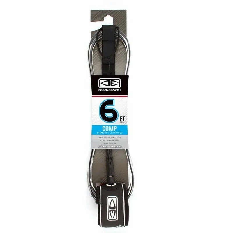 Leash Ocean Earth Comp Diamond Flex 6'' 1 Leash Ocean Earth Comp Diamond Flex 6''