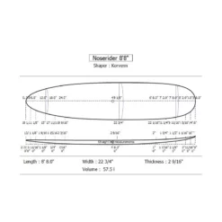 Planche De Surf Korvenn Noserider 8'8" -le surf Soldes Magasin planche de surf korvenn noserider 8 8 10
